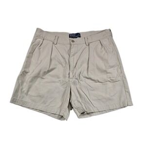 Vintage 90s Polo Ralph Lauren Tyler Shorts Men's 34 Khaki Double Pleated